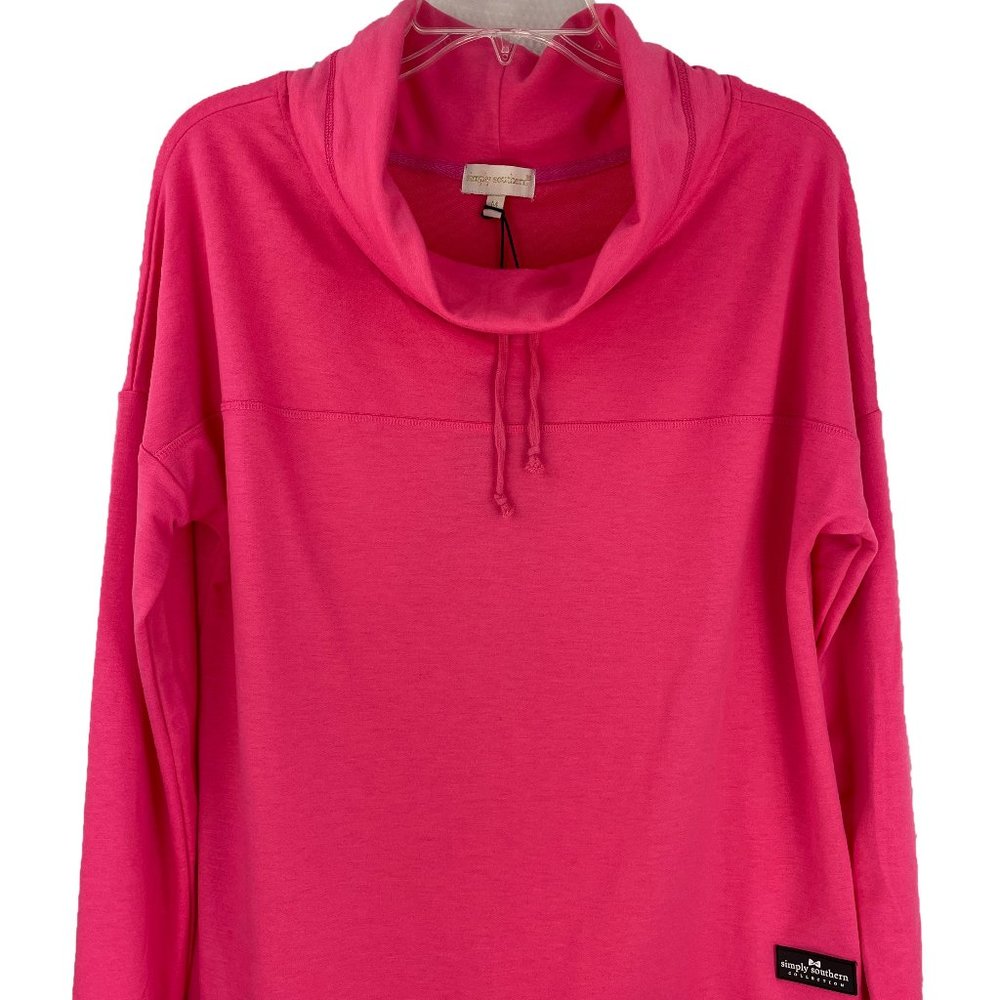 SIMPLY SOUTHERN |NEW!  pink cowl neck sweatshirt - Size M